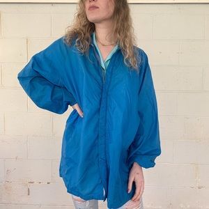 TAL TANE BLUE LIGHTWEIGHT WINDBREAKER ZIP UP